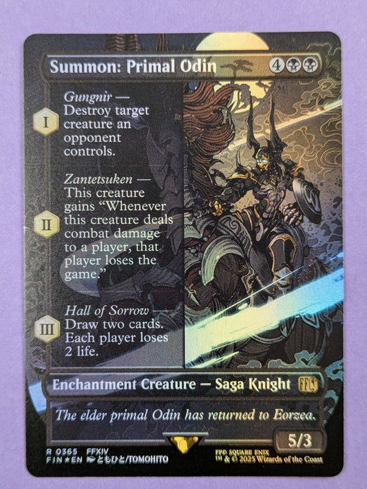 MTG Magic: FINAL FANTASY: Summon: Primal Odin #0365 Rare - NM