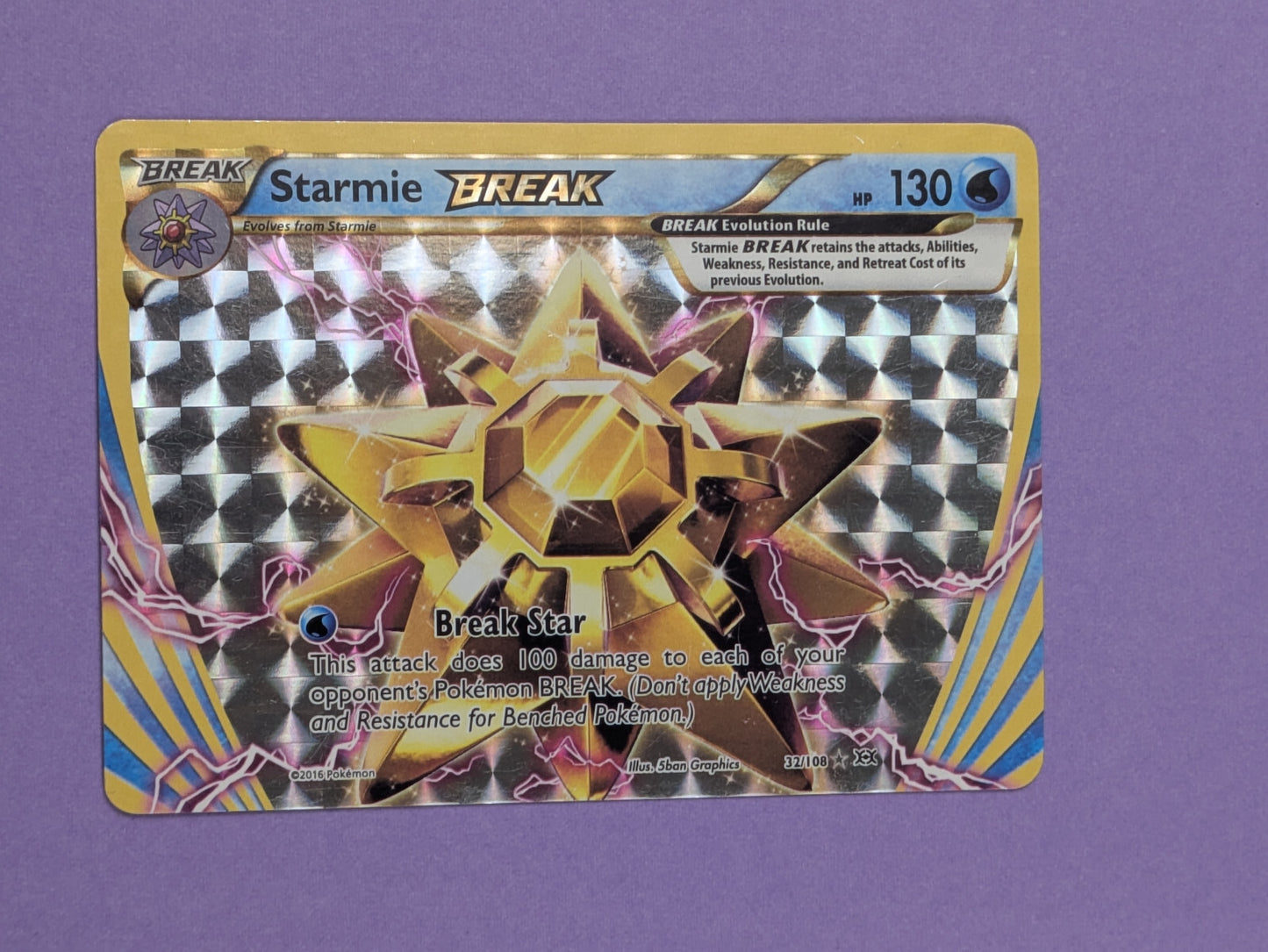 Starmie BREAK - 32/108 - Break Rare XY: Evolutions - Pokemon Card - NM