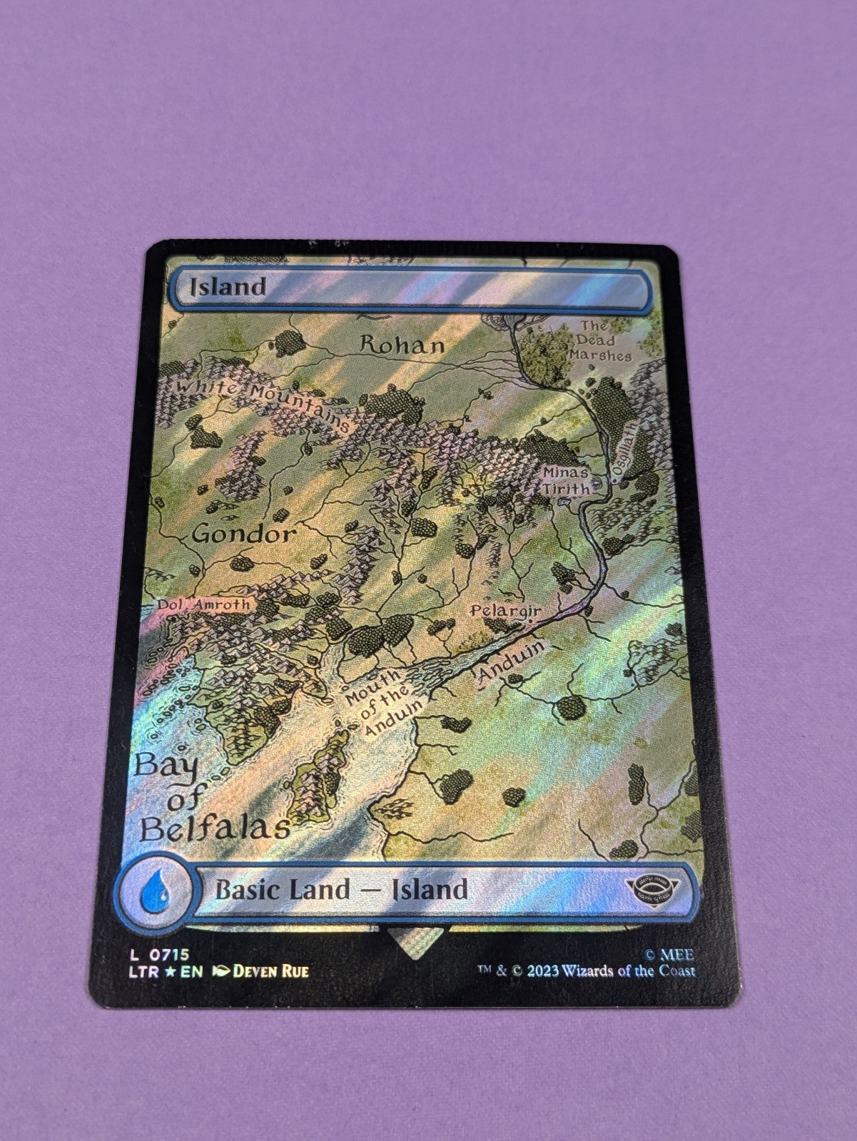 MTG: The Lord of the Rings: Tales of Middle-earth: Island Surge Foil #0715 - LP