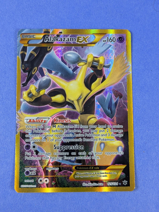 Alakazam EX - 125/124 - Rare Secret Holo Fates Collide - Pokemon Card - MP