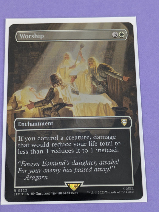 MTG: The Lord of the Rings: Worship Borderless Foil #0522 Rare - NM