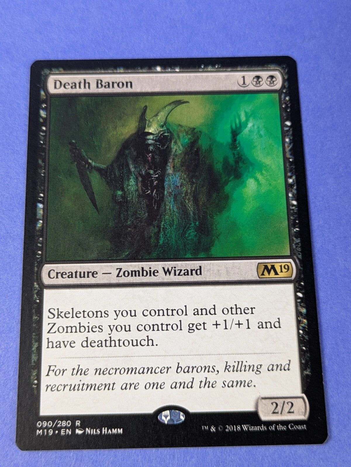 MTG Magic: Core Set 2019: Death Baron #090/280 Rare - LP