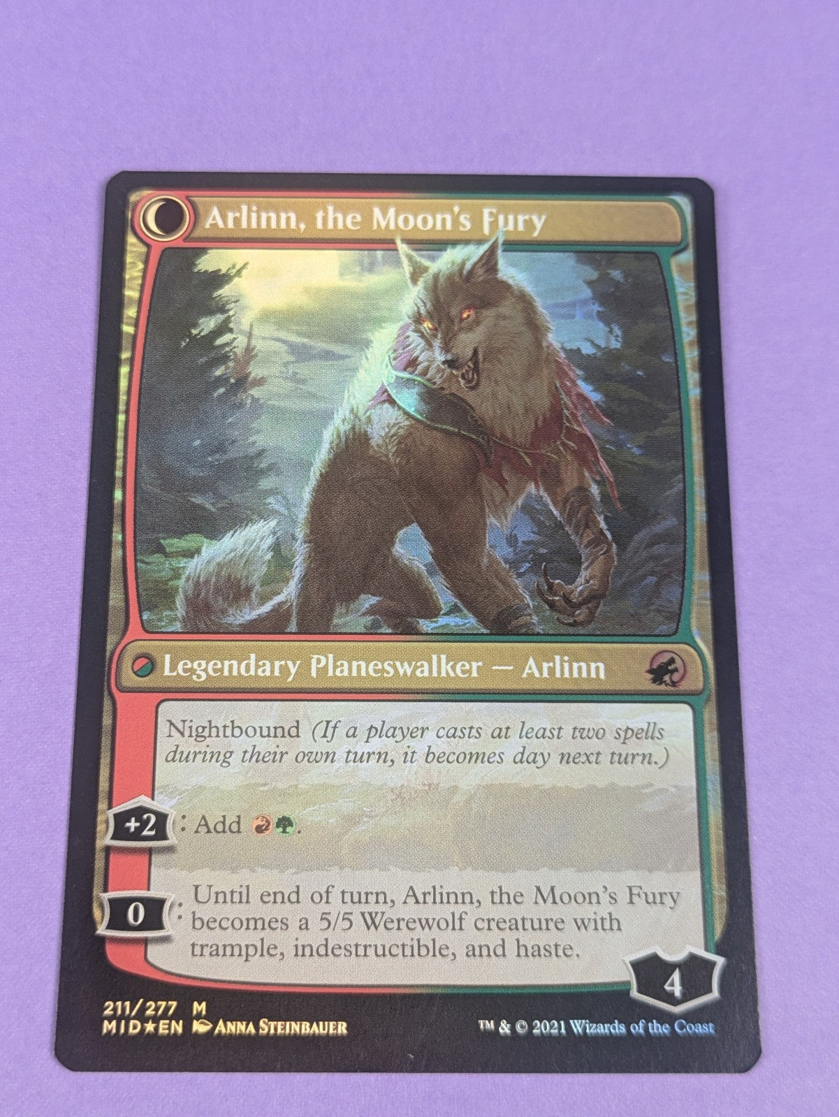 MTG: Innistrad: Midnight Hunt: Arlinn, the Pack's Hope Foil #211/277 Mythic - NM