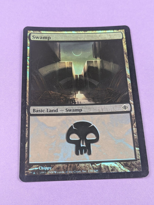 MTG Magic: Shards of Alara: Swamp Foil #238/249 Basic Land - LP