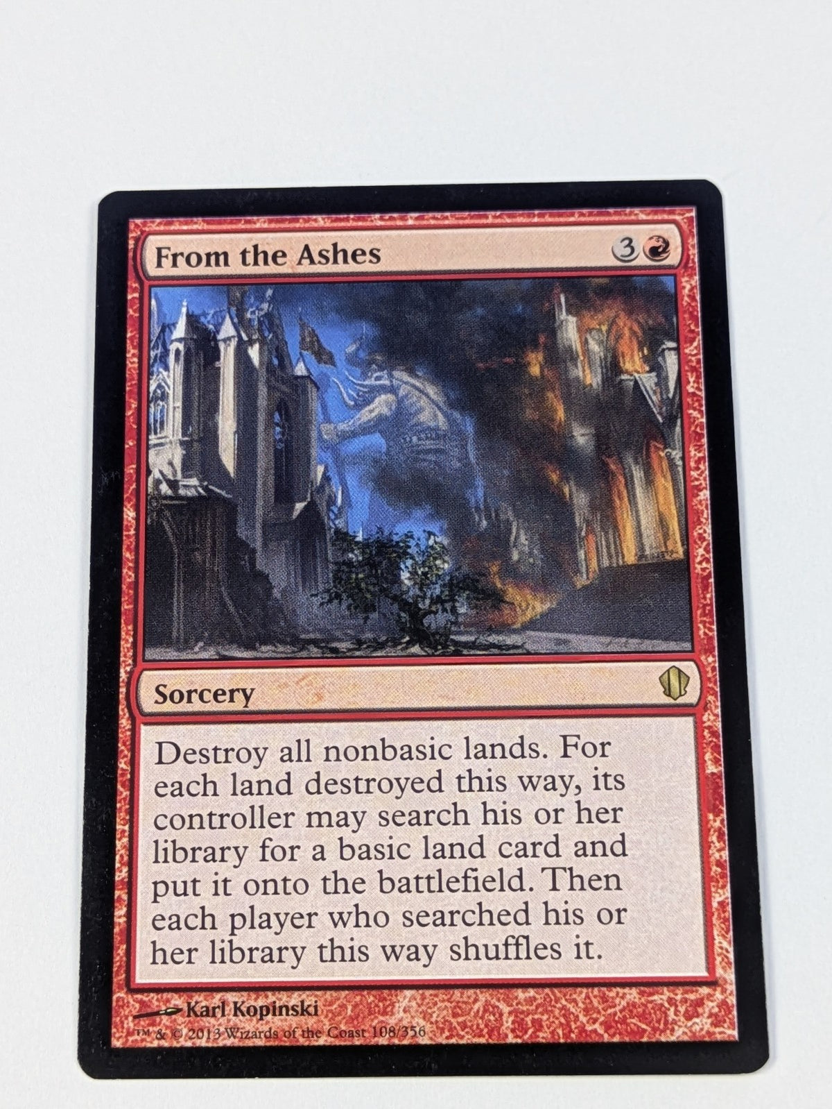 MTG Magic: Commander 2013: From the Ashes #108/356 Rare - LP