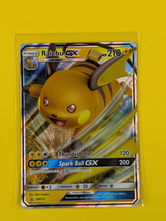 Raichu GX - SM213 - Promo Sun & Moon Promos - Pokemon Card - NM