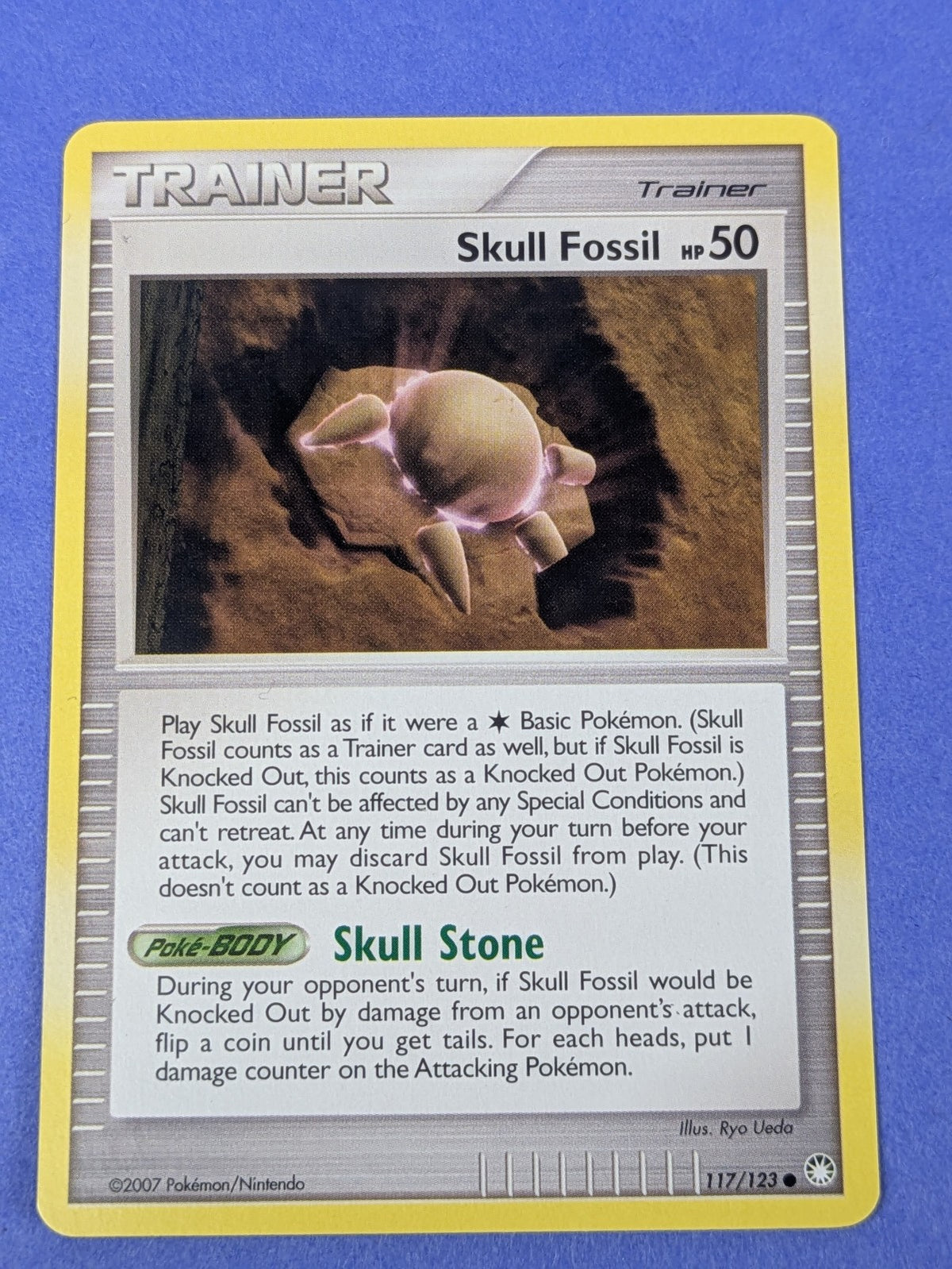 Skull Fossil - 117/123 - Common Mysterious Treasures - Pokemon Card - NM