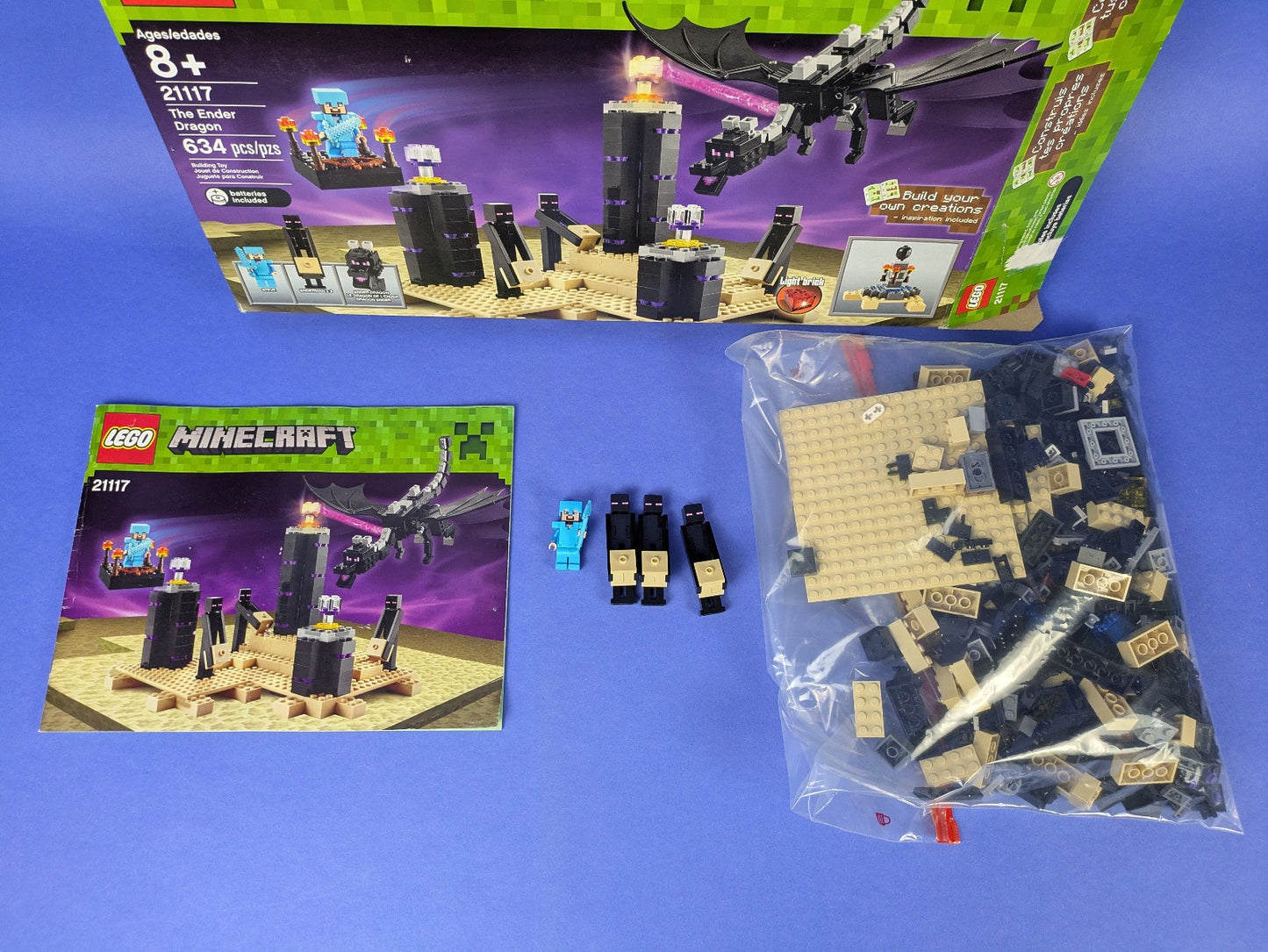 Lego Minecraft: The Ender Dragon Set 21117 Complete Set