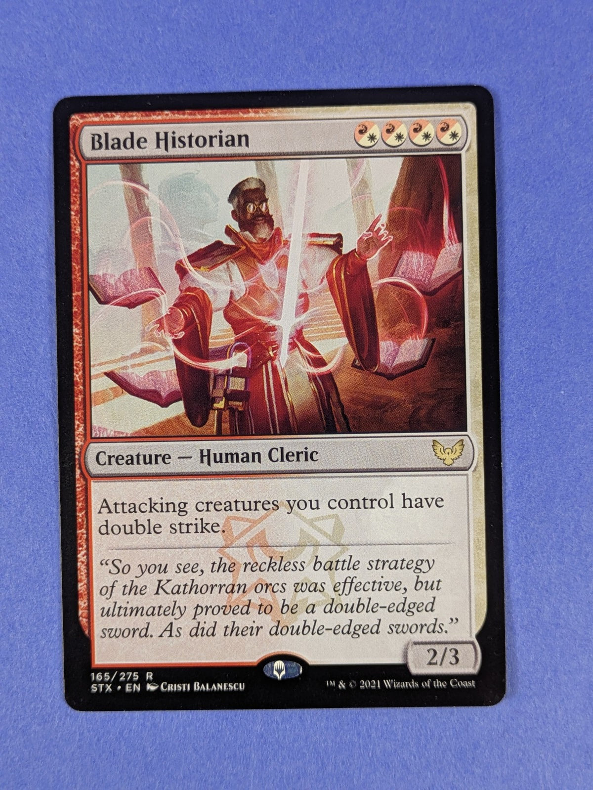 MTG Magic: Strixhaven: School of Mages: Blade Historian #165/275 Rare - NM