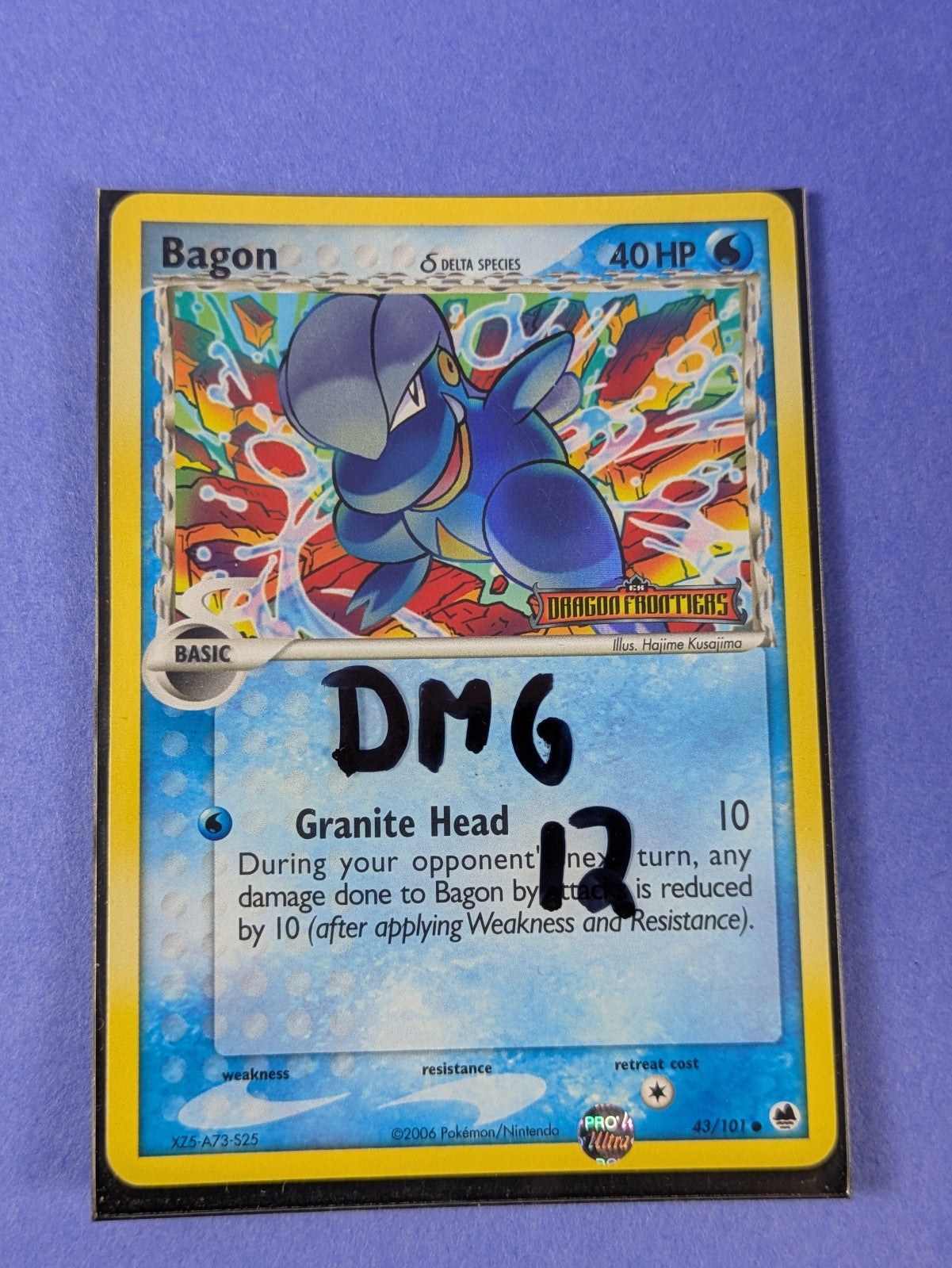 Bagon - 43/101 - Common Reverse Holo Ex Dragon Frontiers - Pokemon - DMG