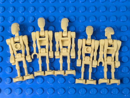 Lego Star Wars: Battle Droid - Tan Angled/Straight Arm (5X) Set 7141