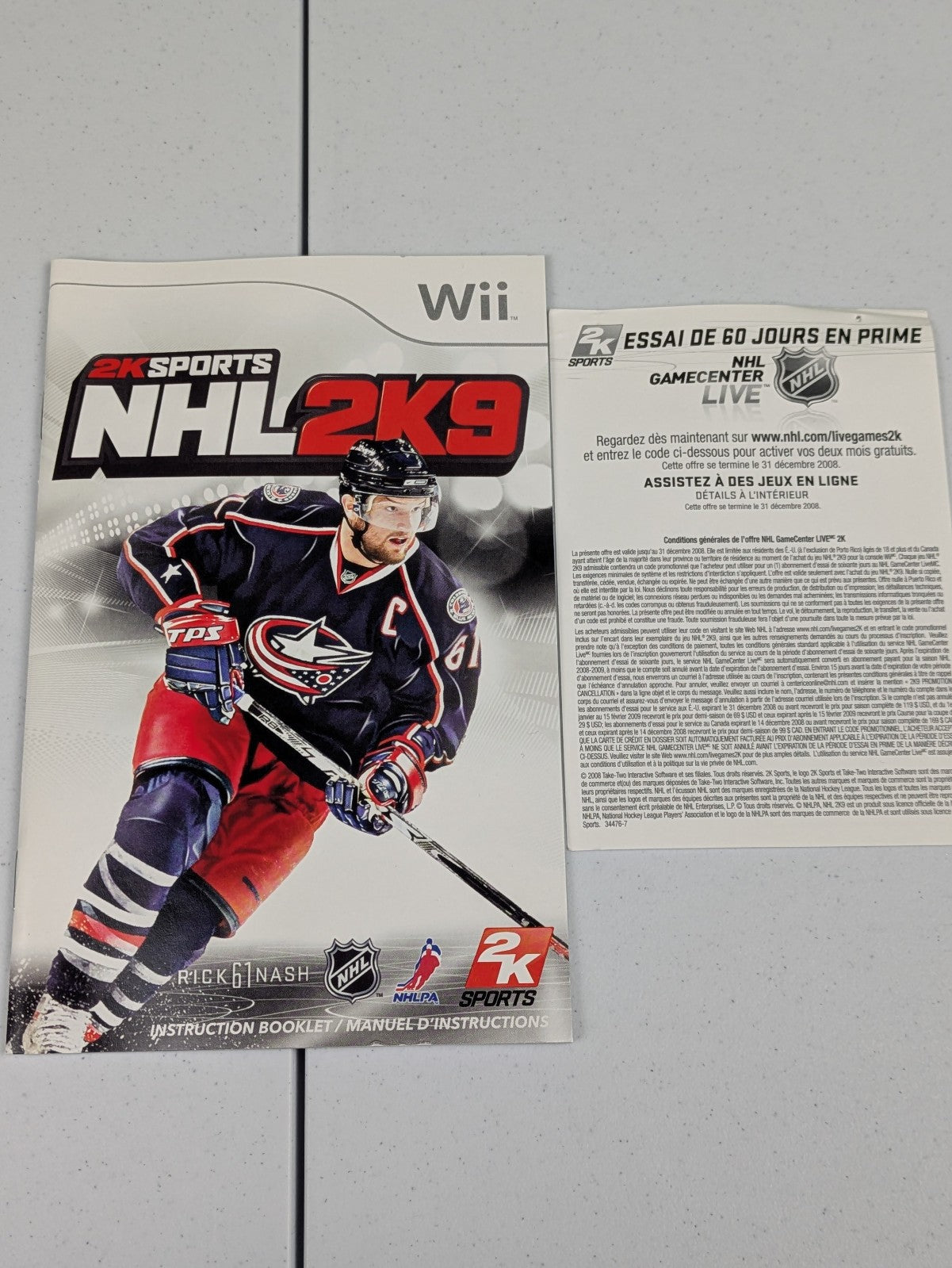 2K Sports NHL 2K9 (Nintendo Wii, 2008) CIB
