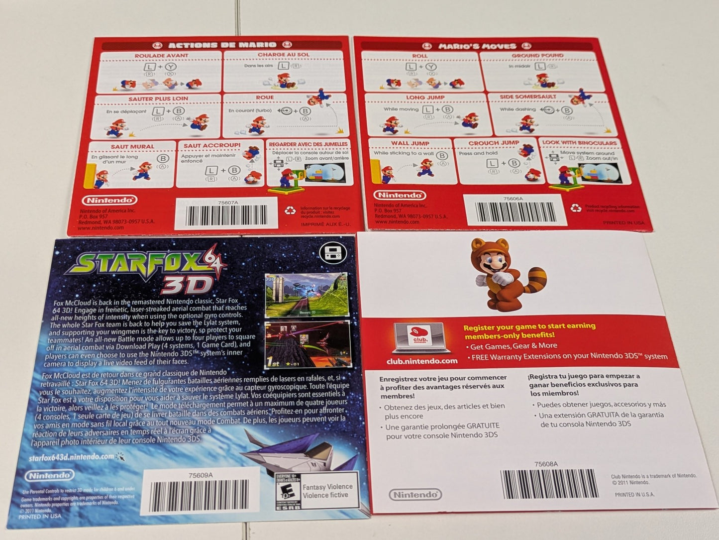 Super Mario 3D Land (Nintendo 3DS, 2011) CIB Only