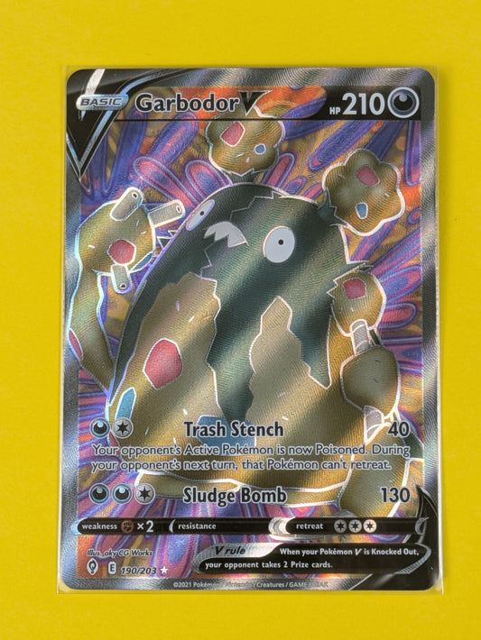 Garbodor V - 190/203 - Full Art Ultra Rare Evolving Skies - Pokemon Card - NM