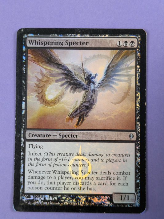 MTG Magic: New Phyrexia: Whispering Specter Foil Uncommon #77/175 - MP