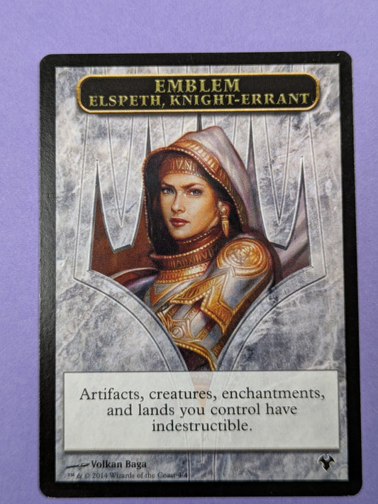 MTG: Modern Event Deck 2014 Tokens: Elspeth, Knight-Errant Emblem #1/4 - NM