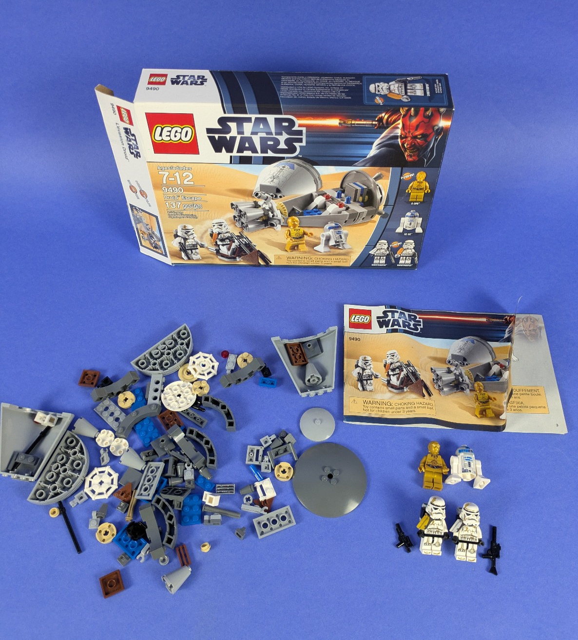 Lego Star Wars: Episode 4-6: Droid Escape Set 9490 Complete Set