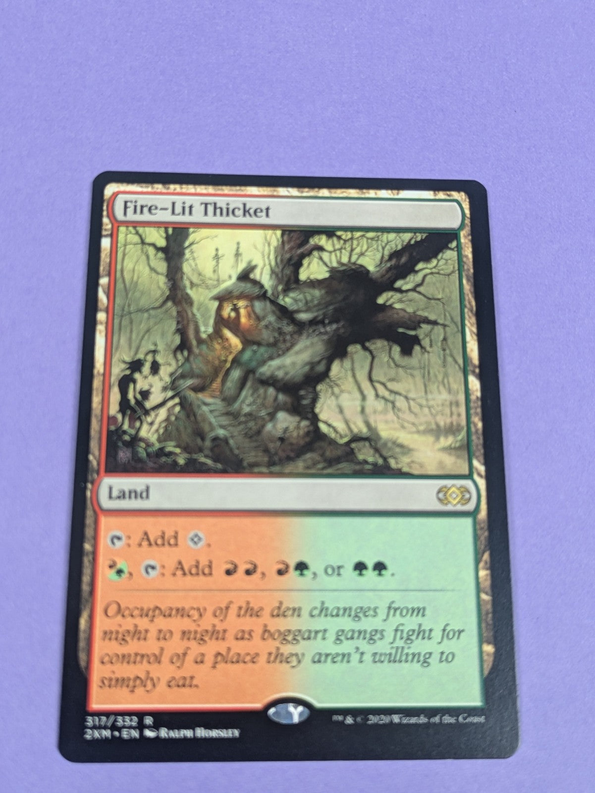 MTG Magic: Double Masters: Fire-Lit Thicket #317/332 Rare - NM
