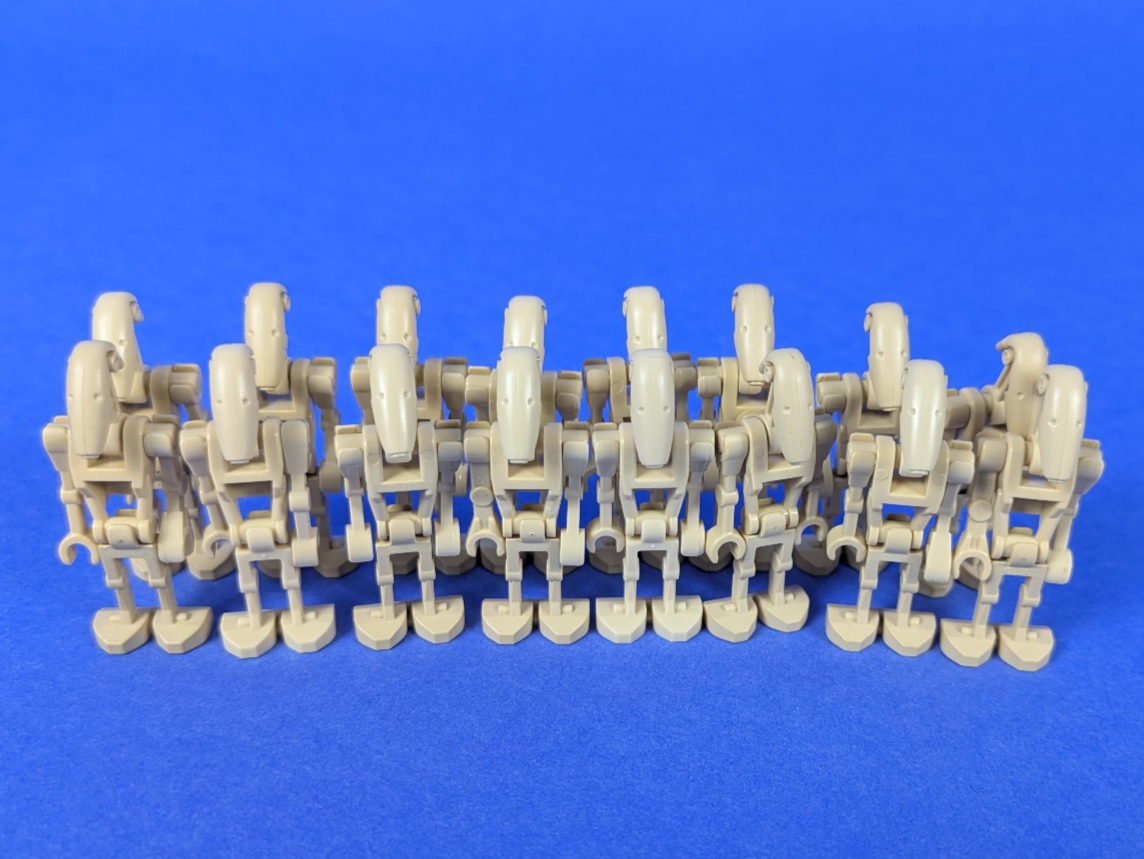 Lego Star Wars: Battle Droid - Tan Angled/Straight Arm (X16) Sets 75435, 7141