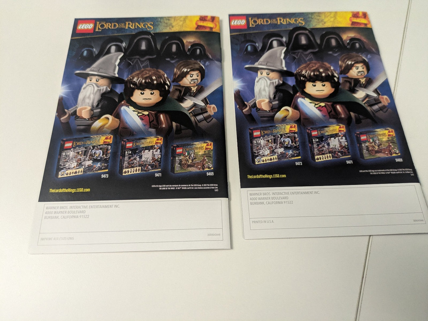 LEGO The Lord of the Rings (Nintendo Wii, 2012) CIB