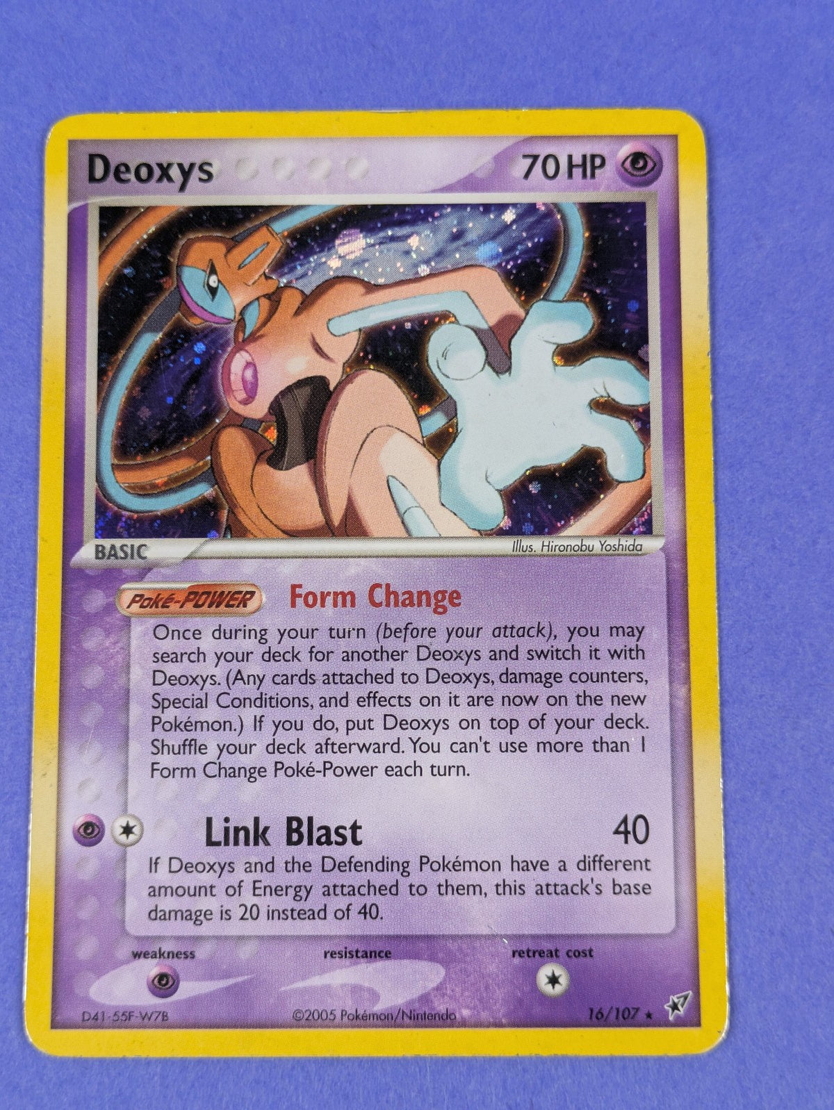 Deoxys (Normal) - 16/107 - Holo Rare Theme Deck Exclusive - Pokemon Card - HP