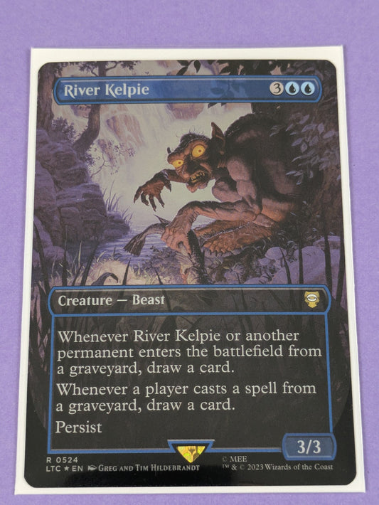 MTG: The Lord of the Rings: River Kelpie Borderless Foil #0524 Rare - NM