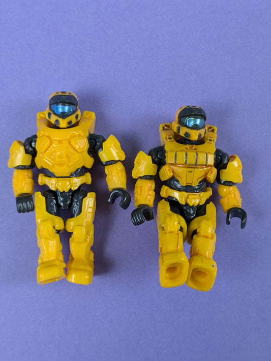 HALO Mega Bloks Construx Pair of UNSC Yellow Spartan Halo Series