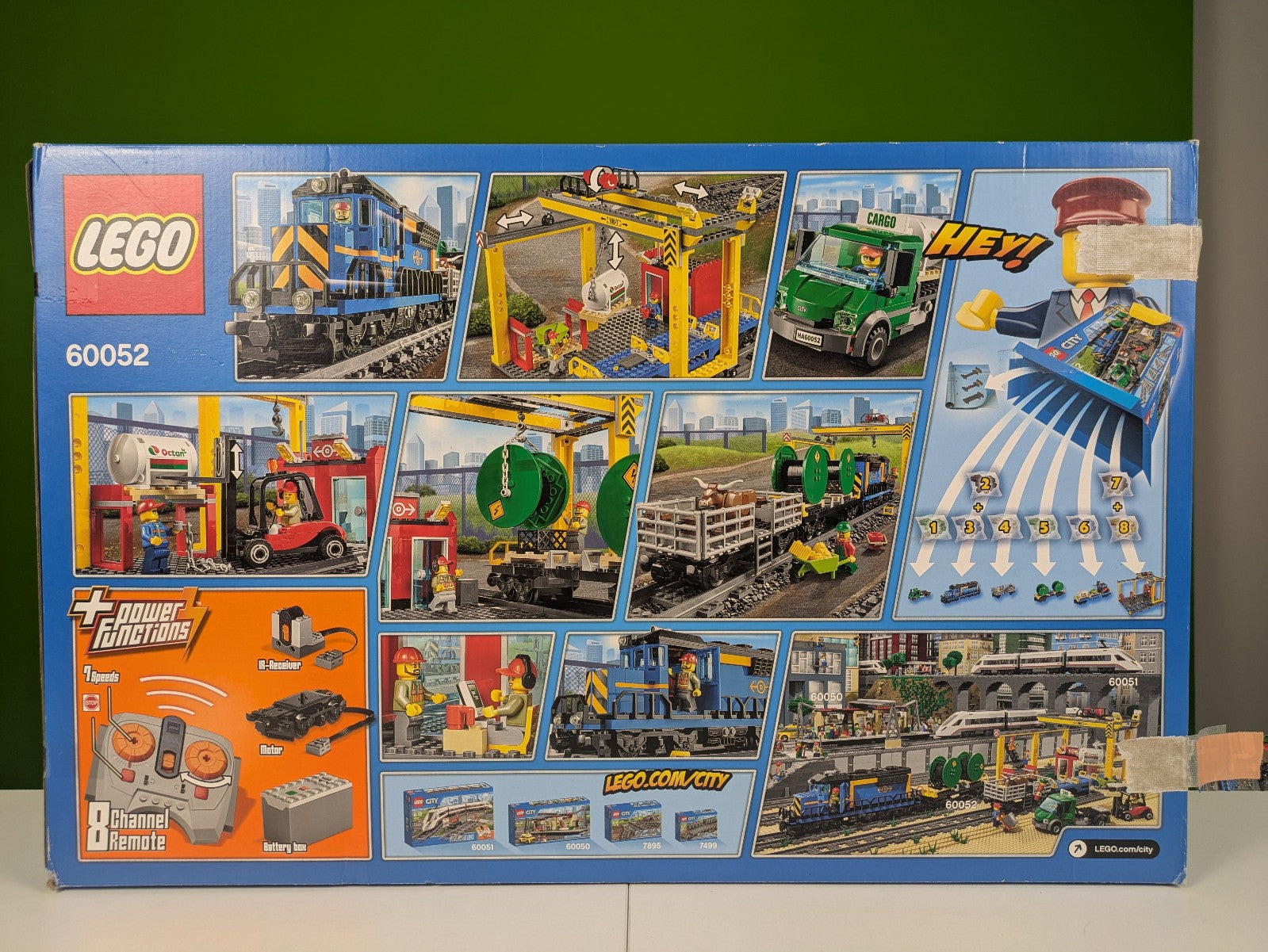 Lego City: Train: RC Train: Cargo Train Set 60052 - Complete Set
