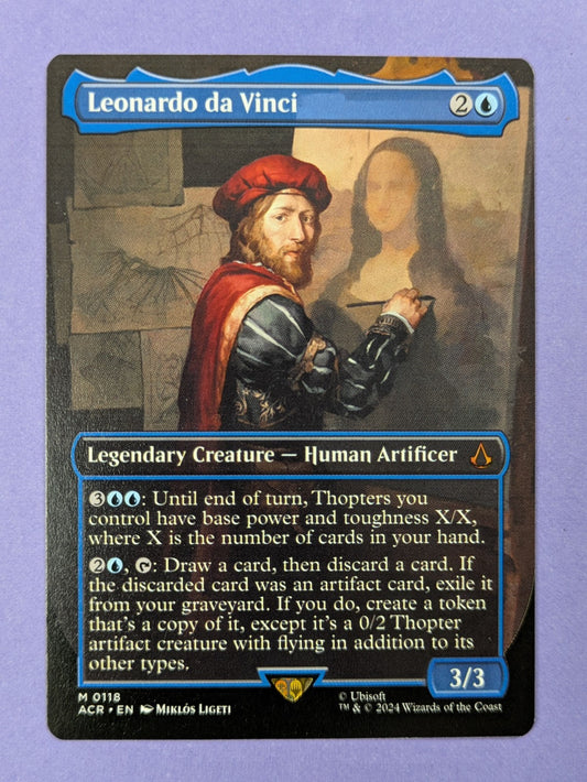 MTG Magic: Assassin's Creed: Leonardo da Vinci Borderless #0118 Mythic - NM