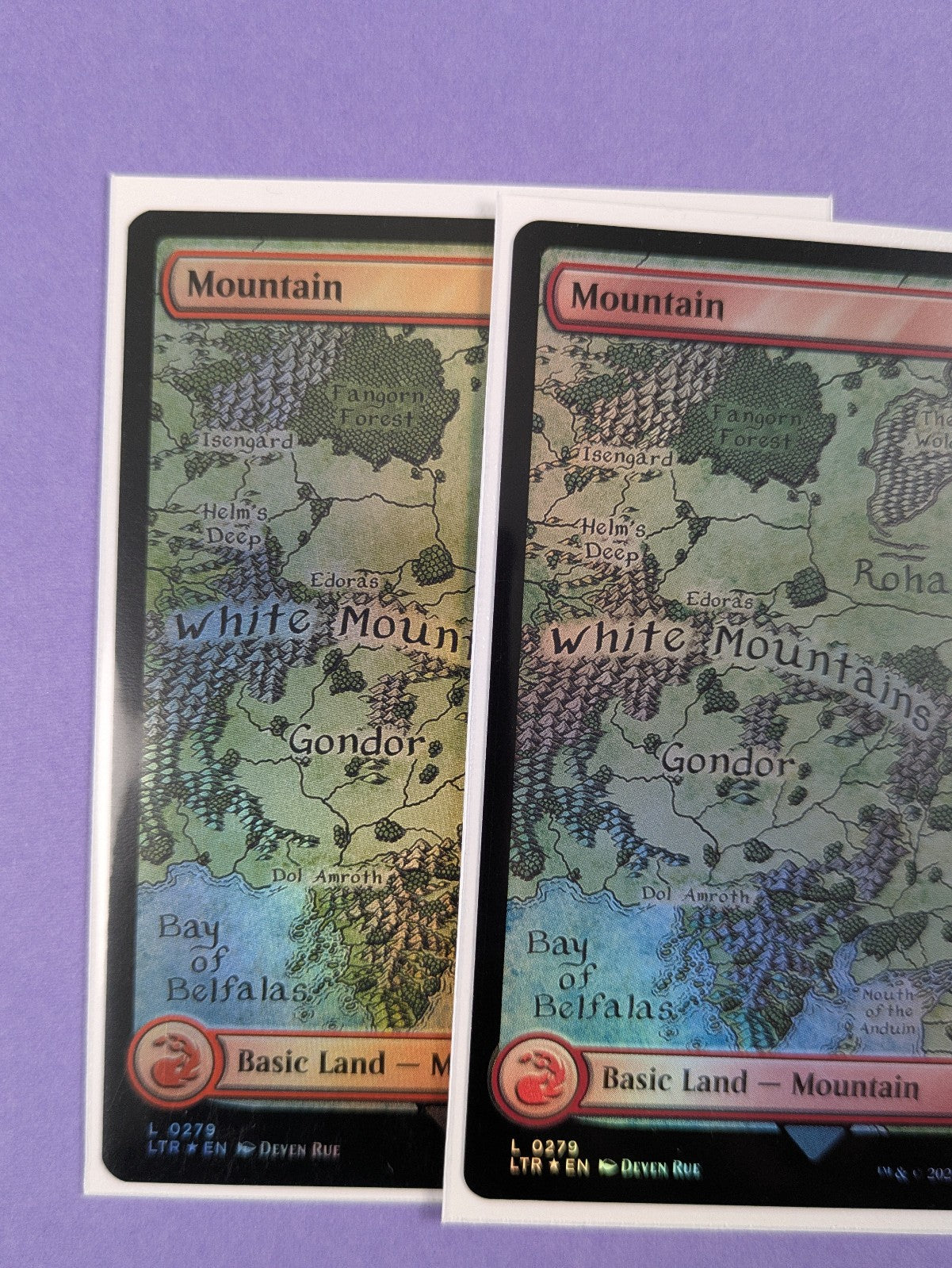 MTG: The Lord of the Rings: Tales of Middle-earth: Mountain Foil #0279 Land - NM