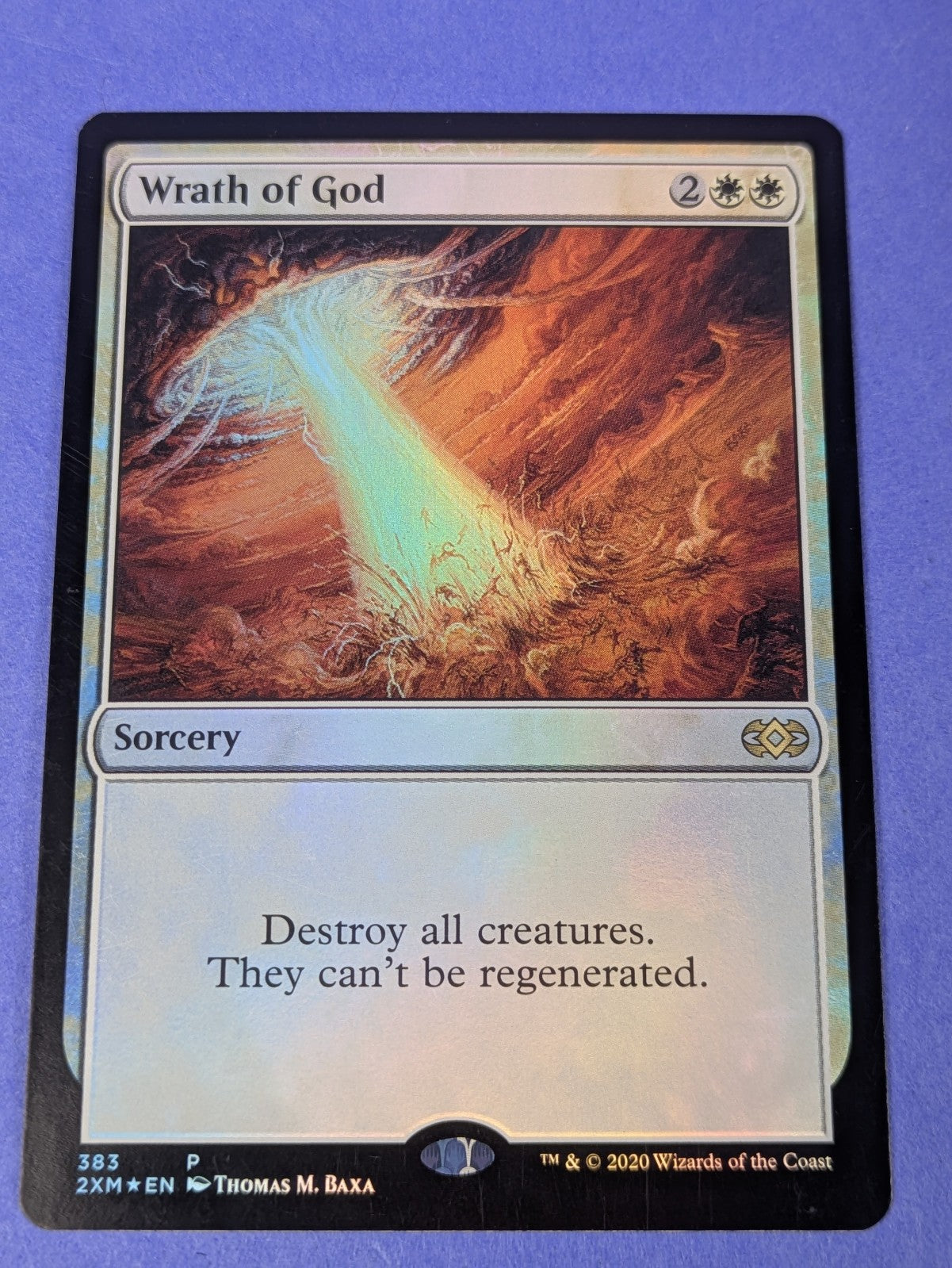 MTG Magic: Double Masters: Wrath of God Foil #383 Promotional - NM