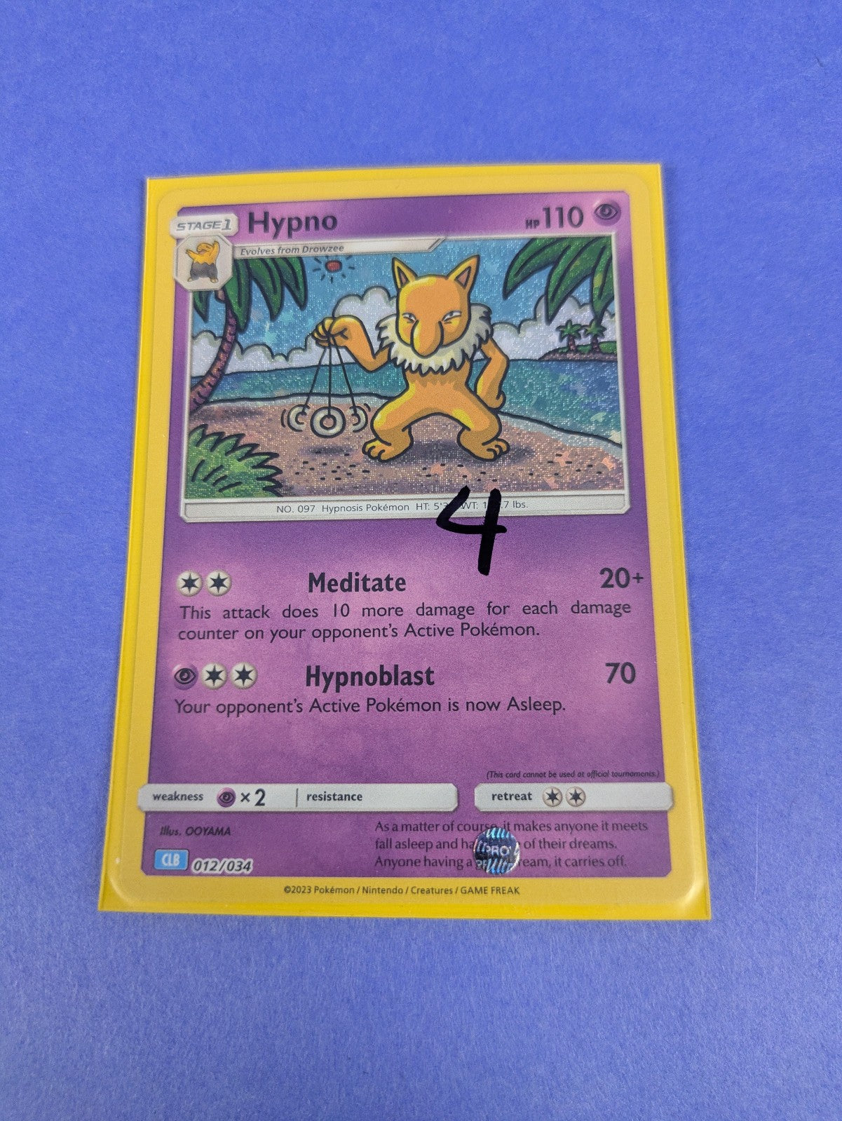 Hypno - 012/034 - Holo Promo Pokémon TCG Classic - Blastoise CLB - Pokemon NM
