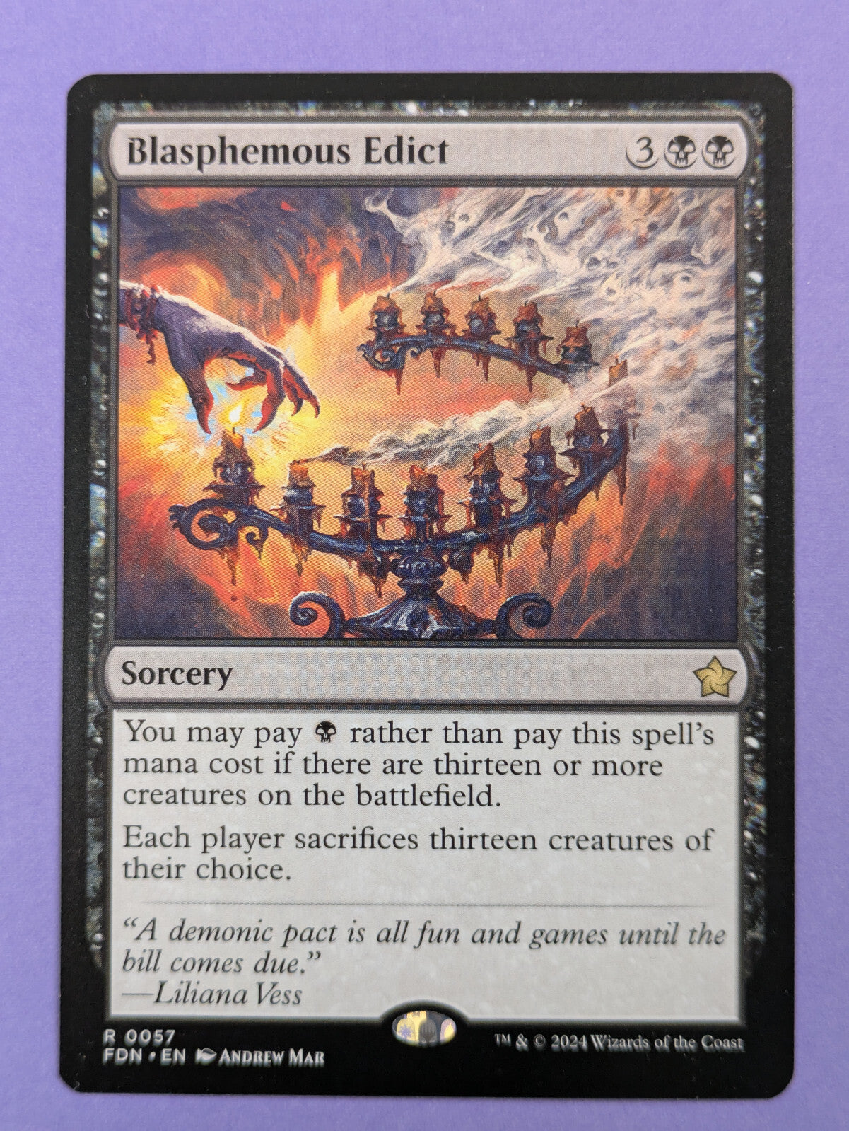 MTG Magic The Gathering: Foundations: Blasphemous Edict #0057 Rare - LP