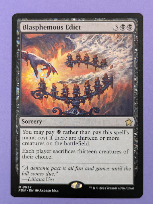 MTG Magic The Gathering: Foundations: Blasphemous Edict #0057 Rare - LP