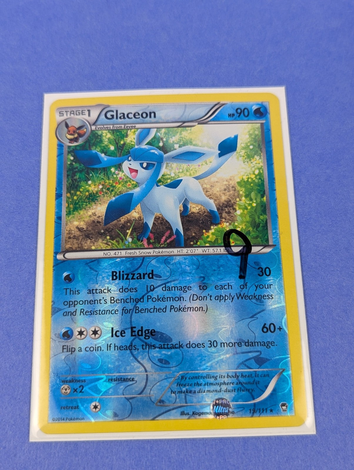 Glaceon - 19/111 - Rare - Reverse Holo Furious Fists - Pokemon Card - LP