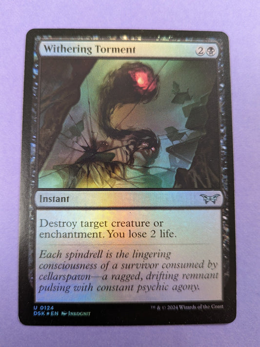 MTG Magic: Duskmourn: House of Horror: Withering Torment Foil #0124 Uncommon NM