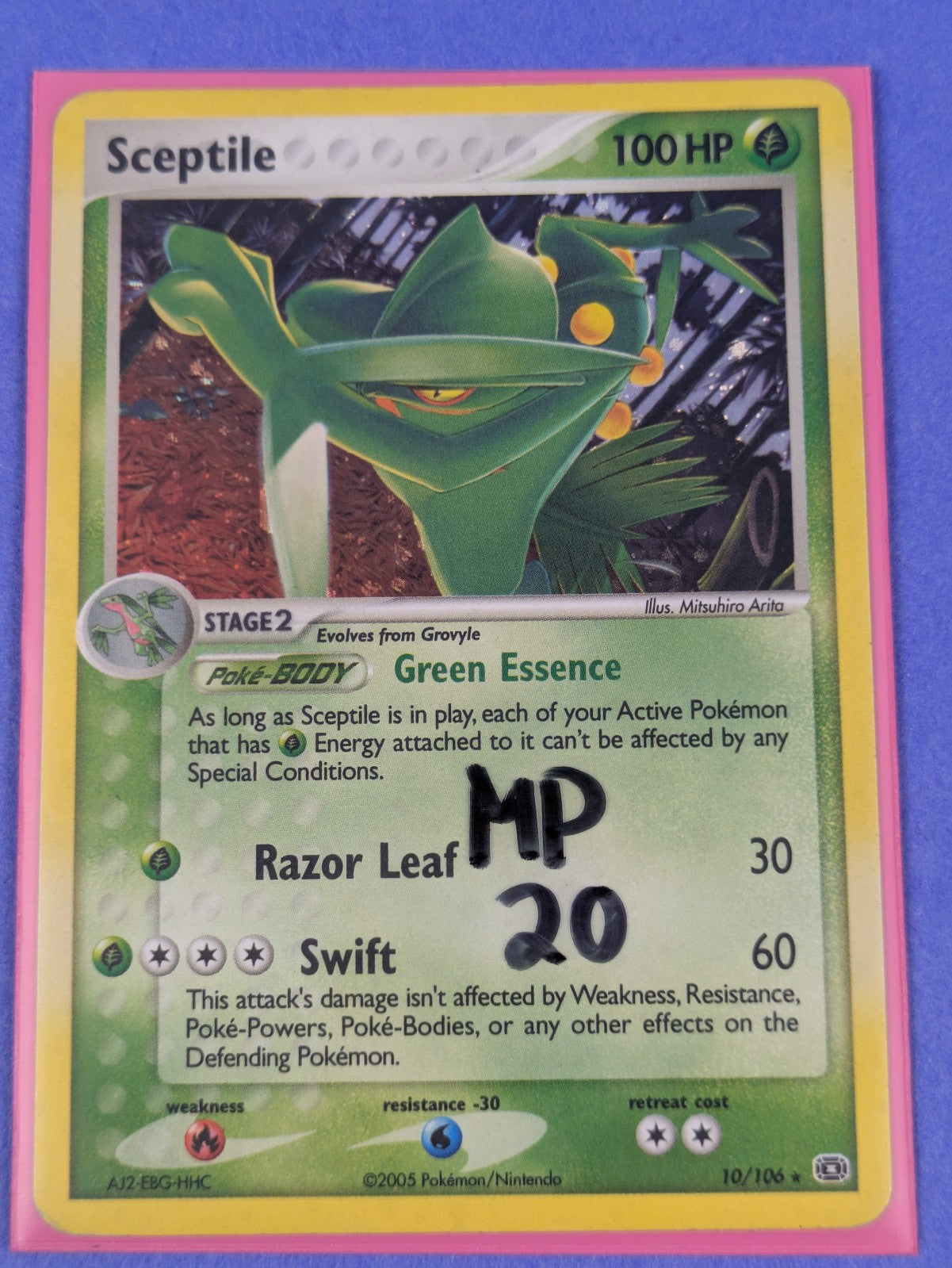 Sceptile - 10/106 - Holo Rare Emerald - Pokemon Card - MP