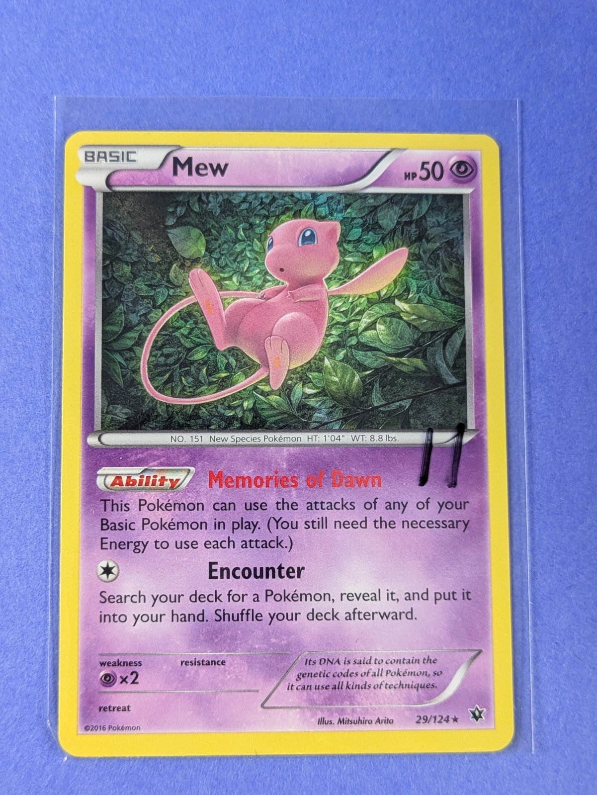 Mew - 29/124 - Holo Rare Fates Collide - Pokemon Card - LP