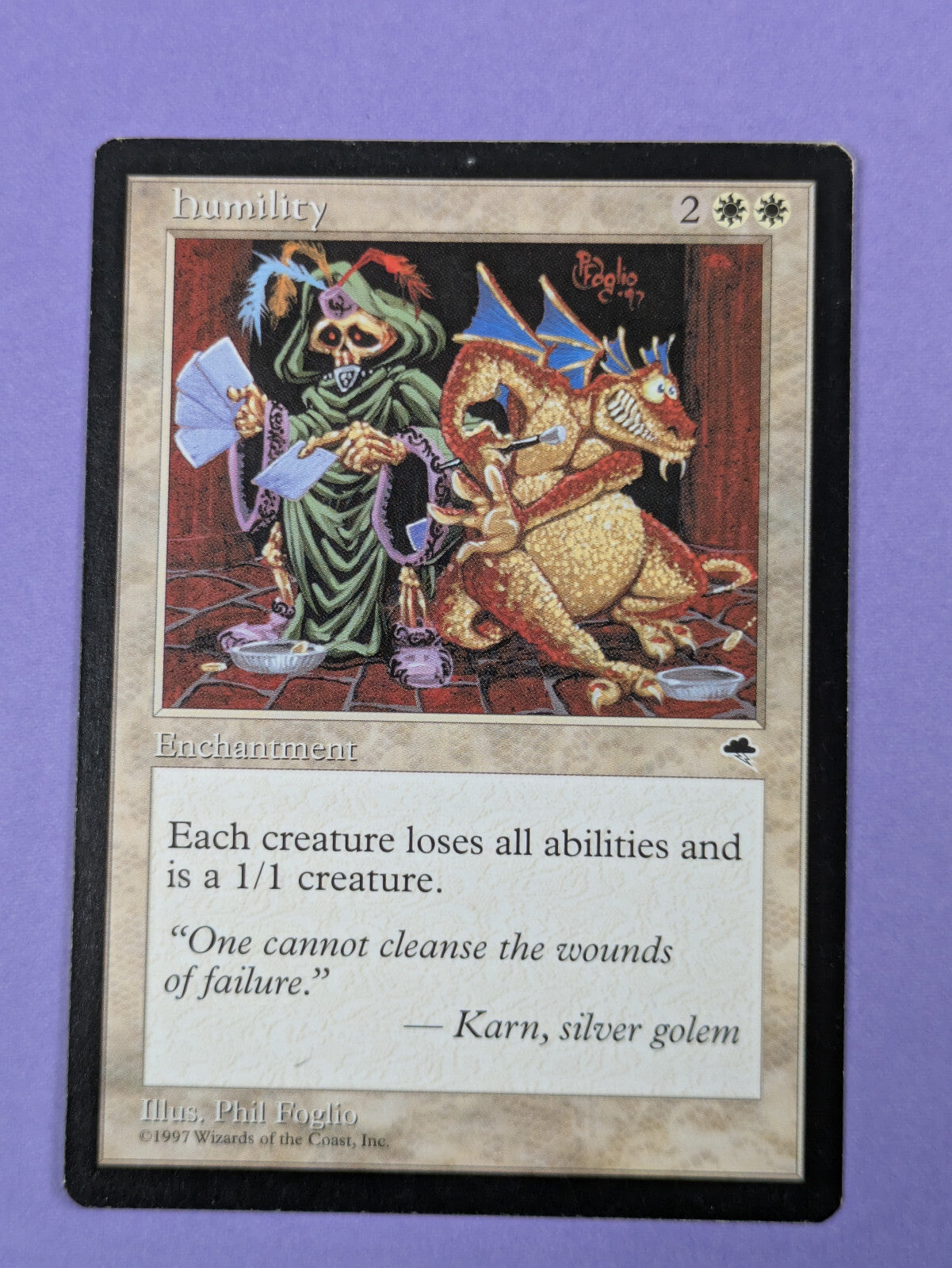 MTG Magic The Gathering: Tempest: Humility Rare - LP
