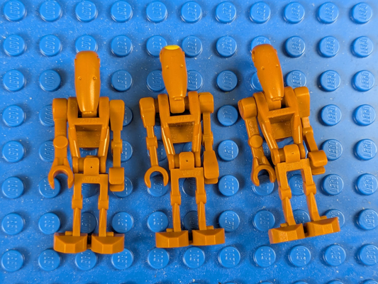 Lego Star Wars: Battle Droid / Battle Droid Commander Dark Orange Set (3X) 75019