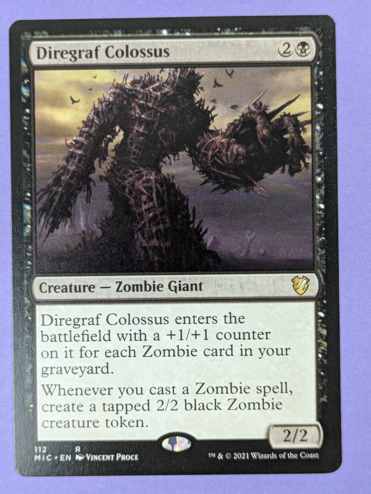 MTG Magic: Midnight Hunt Commander: Diregraf Colossus #112 Rare - NM