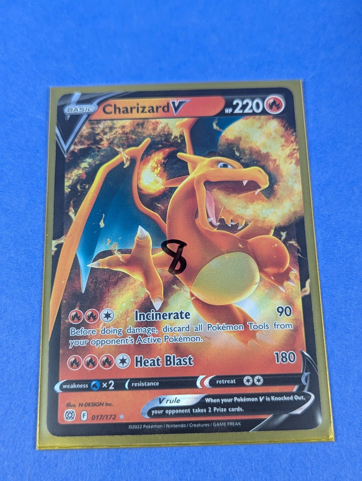 Charizard V - 017/172 - Rare Holo V Brilliant Stars - Pokemon Card - NM