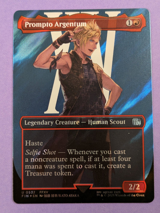 MTG Magic: FINAL FANTASY: Prompto Argentum Borderless #0532 Uncommon - NM