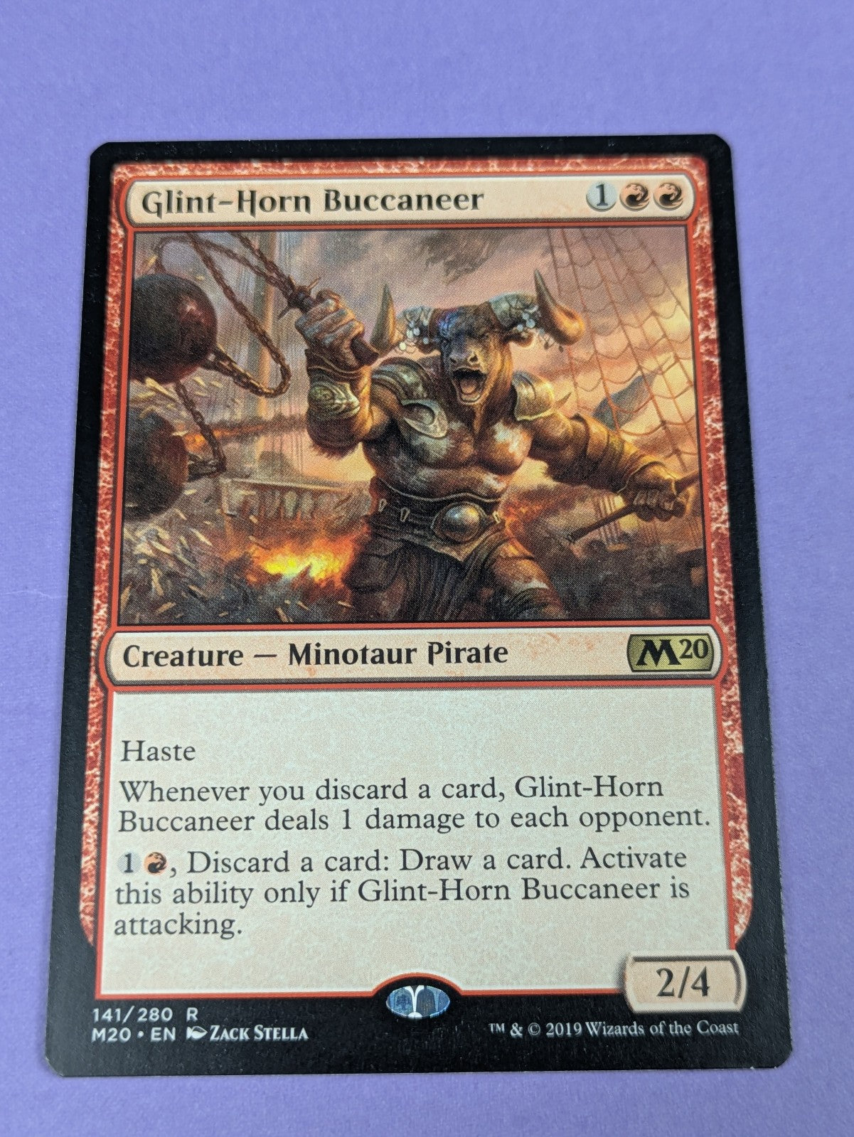 MTG Magic: Core Set 2020: Glint-Horn Buccaneer #141/280 Rare - NM