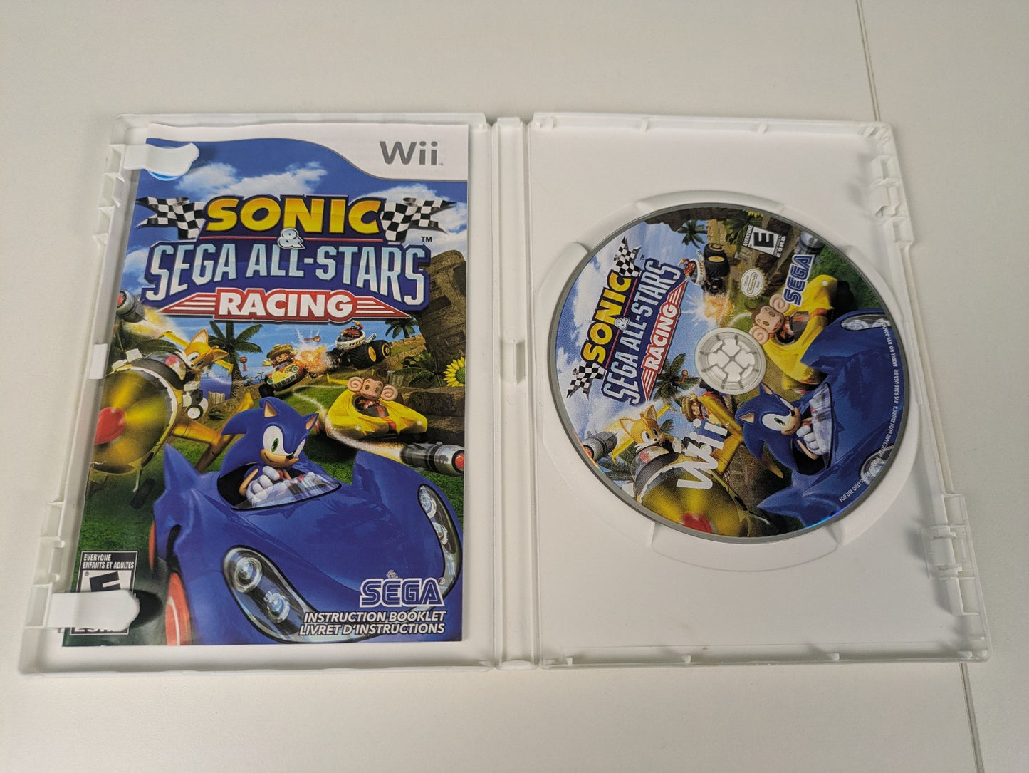 Sonic & Sega All-Stars Racing (Nintendo Wii, 2010) CIB