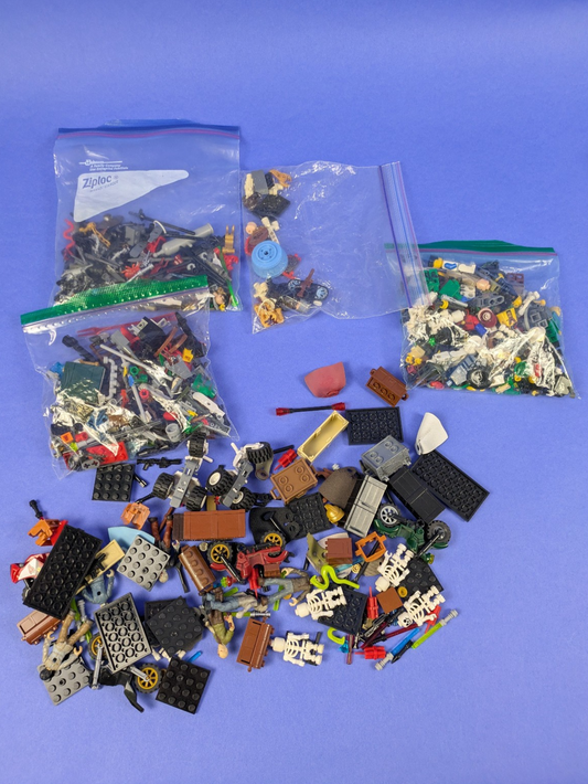 LEGO & Non-LEGO Assorted Minifigure and Random Parts Bundle Lot - 1 lb 5.3 oz