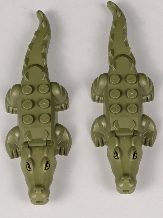 Lego City: Alligator/Crocodile 20 Teeth Yellow Eyes 2X 18904c06pb01 Set 60425