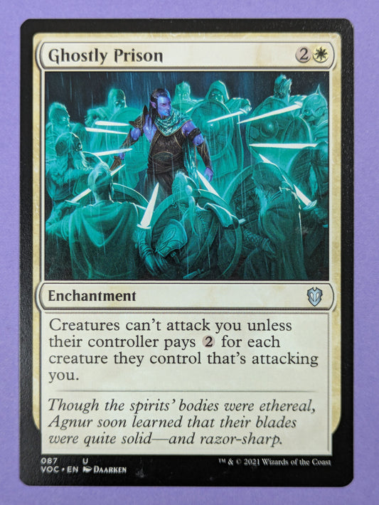 MTG Magic: Crimson Vow Commander: Ghostly Prison #087 Uncommon - NM