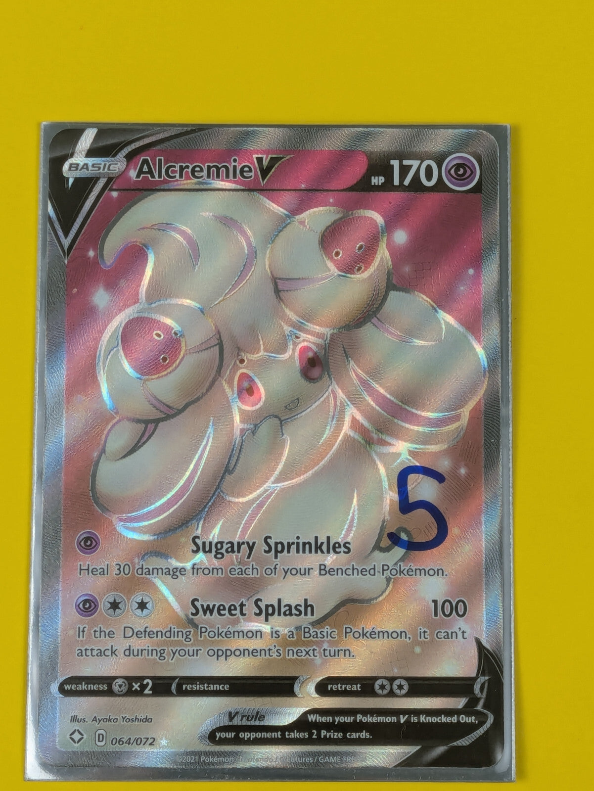 Alcremie V - 064/072 - Full Art Ultra Rare Shining Fates - Pokemon Card - NM