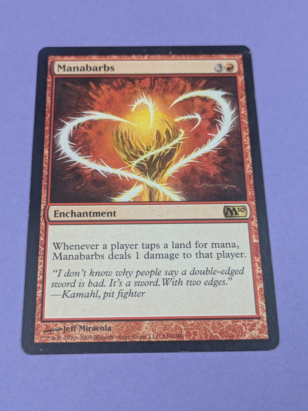 MTG Magic: Magic 2010: Manabarbs #149/249 Rare - LP